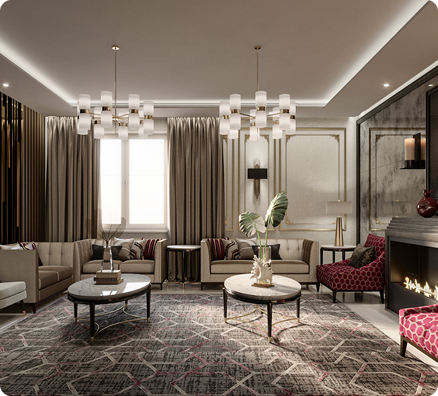Atelier living room design